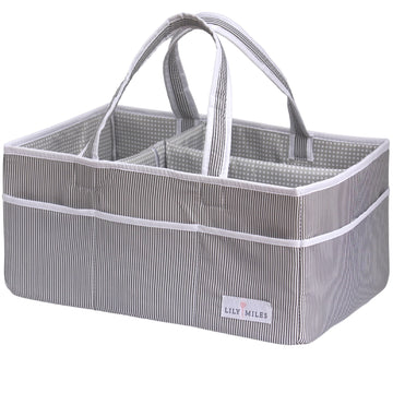 Lily Miles Baby Diaper Caddy Organizer - Baby Shower Basket For Newborn Boys Or Girls - Nursery Must Haves For New Mom - Baby Re