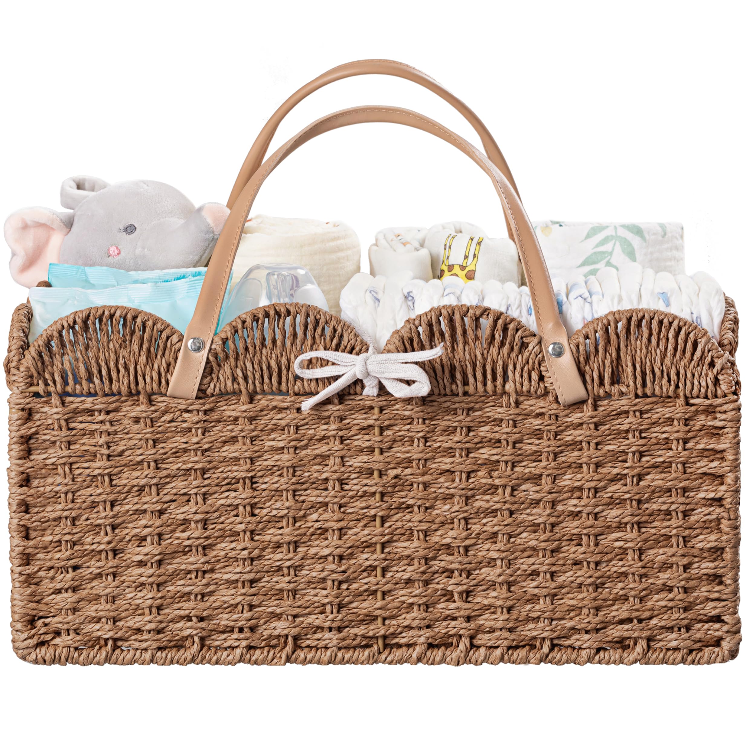 Hblife Large Baby Diaper Caddy, Paper Rope Storage Baskets Nursery Bin – Cutebab WBCBBB0DDC7NBTS