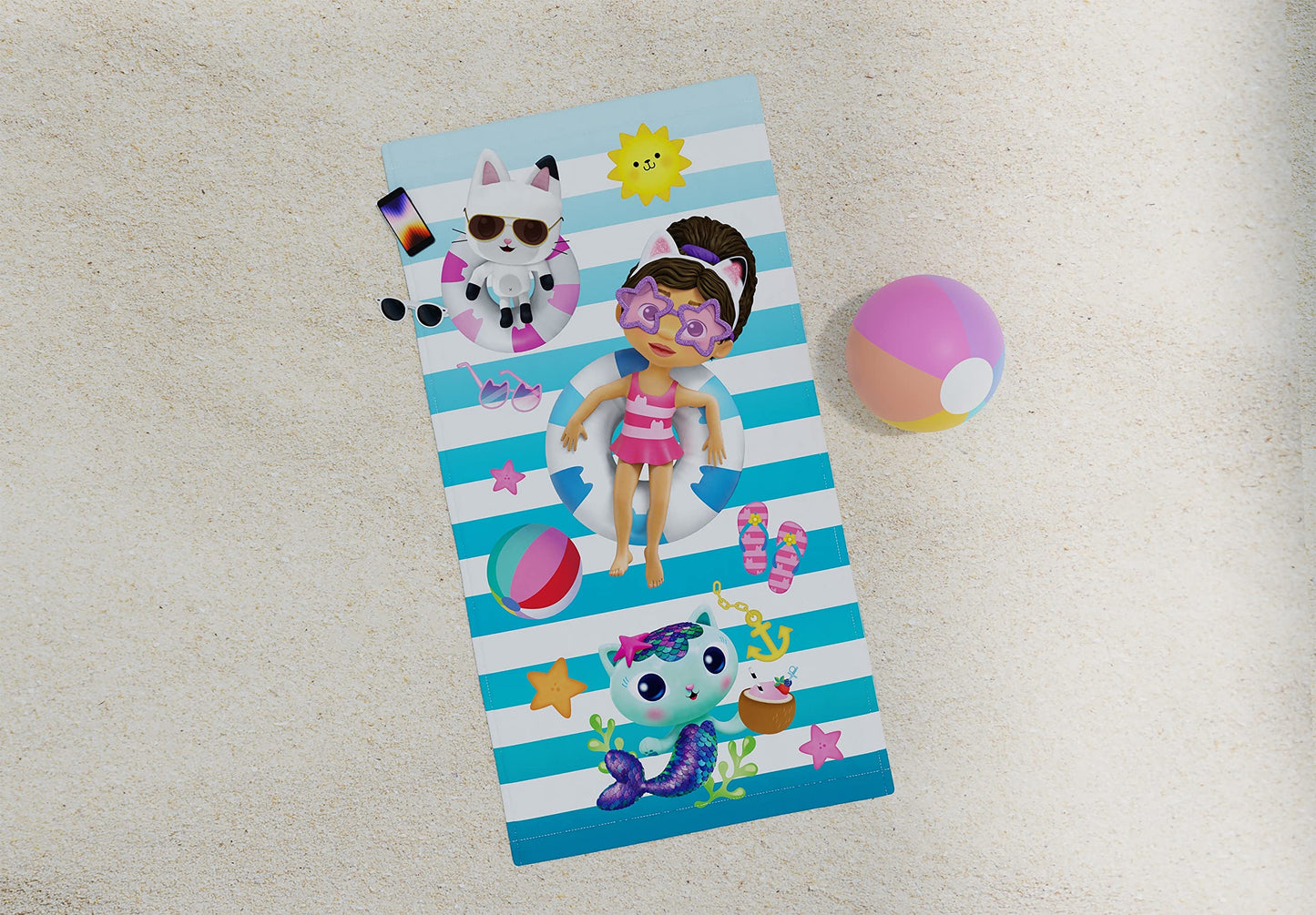 Franco Dreamworks Gabby'S Dollhouse Super Soft Cotton Bath/Pool/Beach Towel, 58 In X 28 In, (Official Licensed Gabby'S Dollhouse