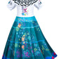 Kaisebile Princess Dress For Girls Birthday Halloween Dress Up With Bag Glasses Earrings 3T 4T