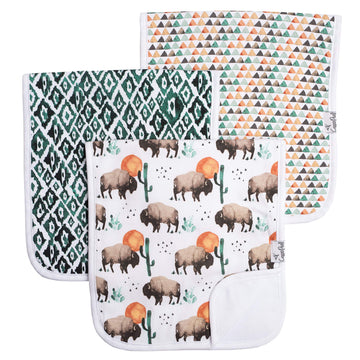 Copper Pearl Baby Burp Cloth Large 21X10 Size Premium Absorbent Triple Layer 3-Pack Gift Set Abison