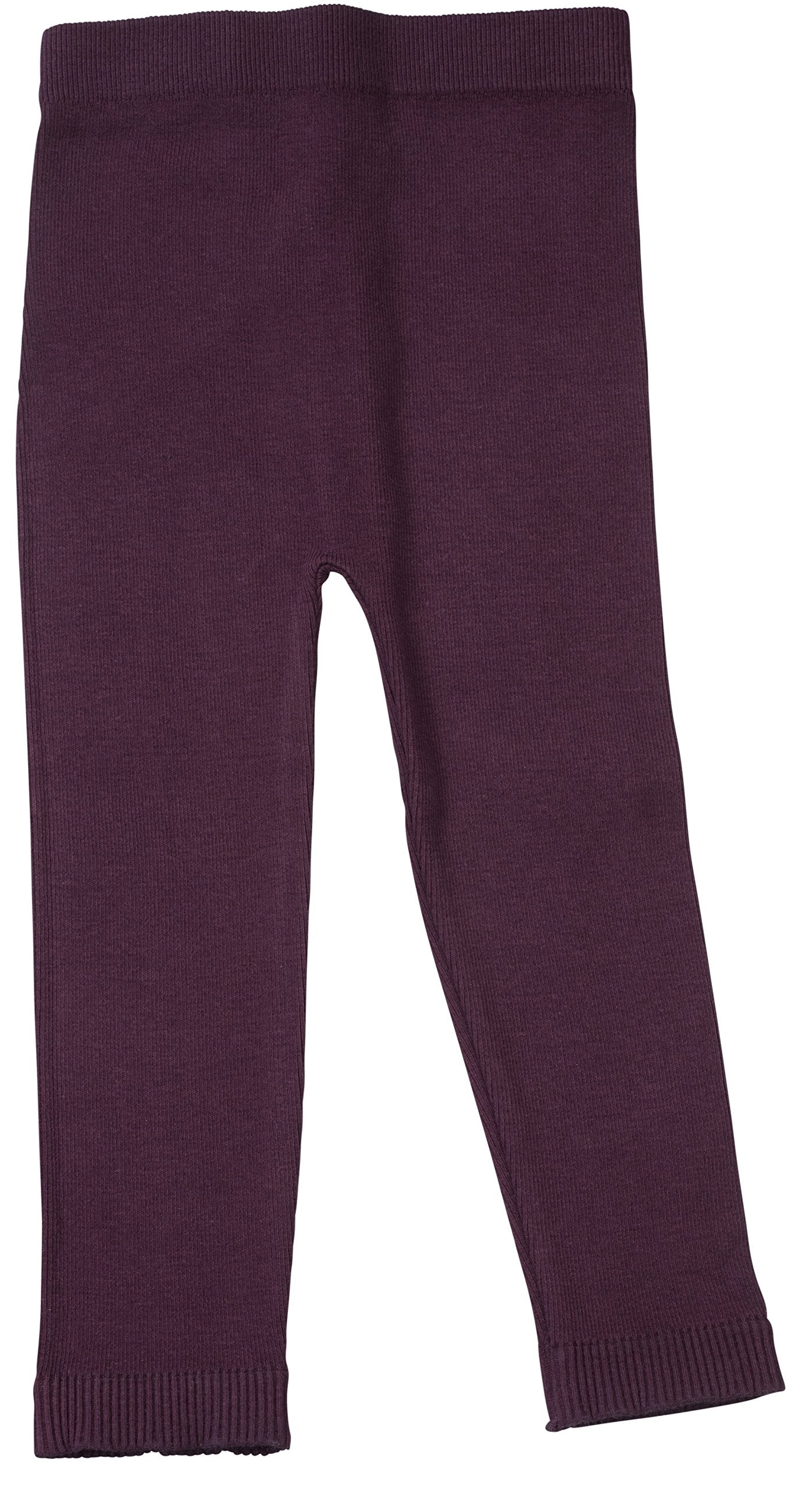 Silky Toes Baby Leggings, Toddler Seamless Soft Cotton Knit Pants For Girls And Boys (2-4 Years, Eggplant)