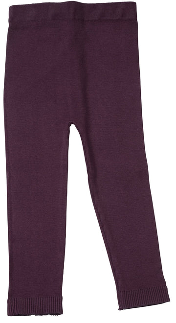 Silky Toes Baby Leggings, Toddler Seamless Soft Cotton Knit Pants For Girls And Boys (2-4 Years, Eggplant)