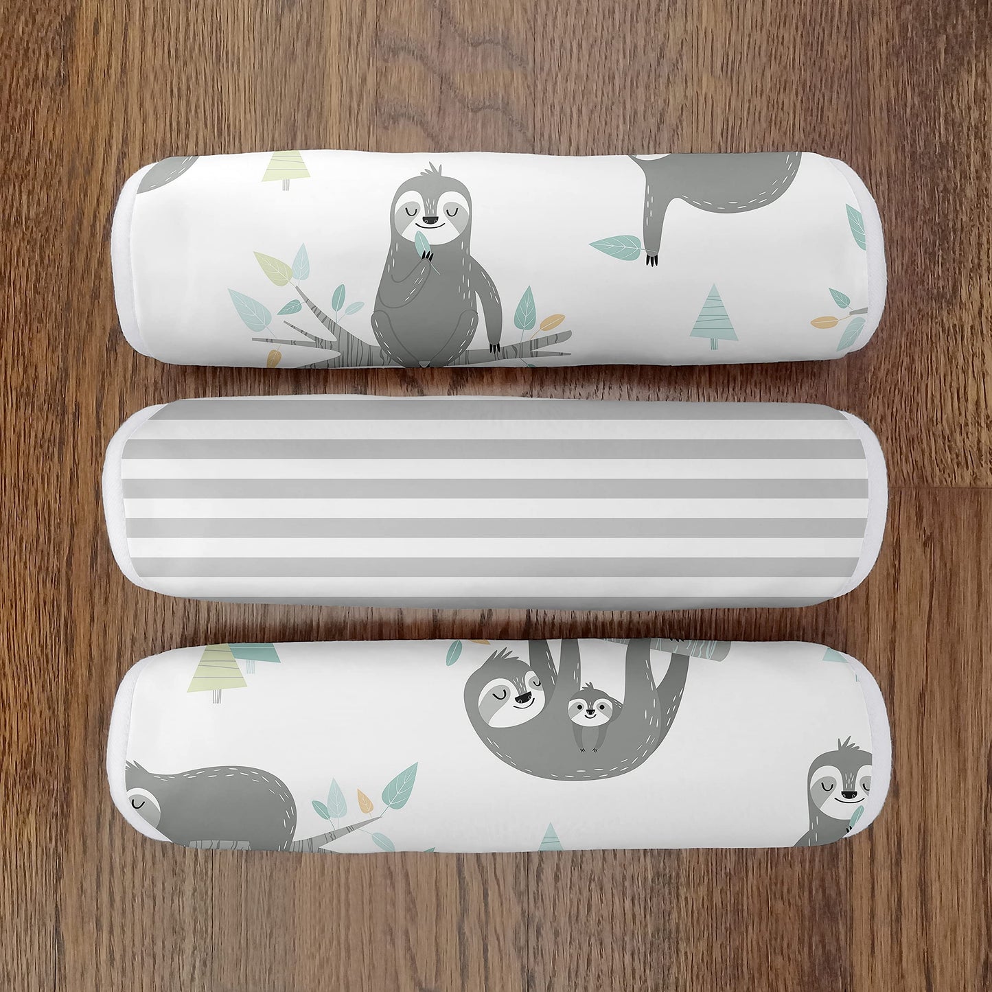 Sweet Jojo Designs Blue Jungle Sloth Baby Boy Girl Absorbent Burp Cloths Infant Newborn Turquoise Grey And Green Tropical Gender