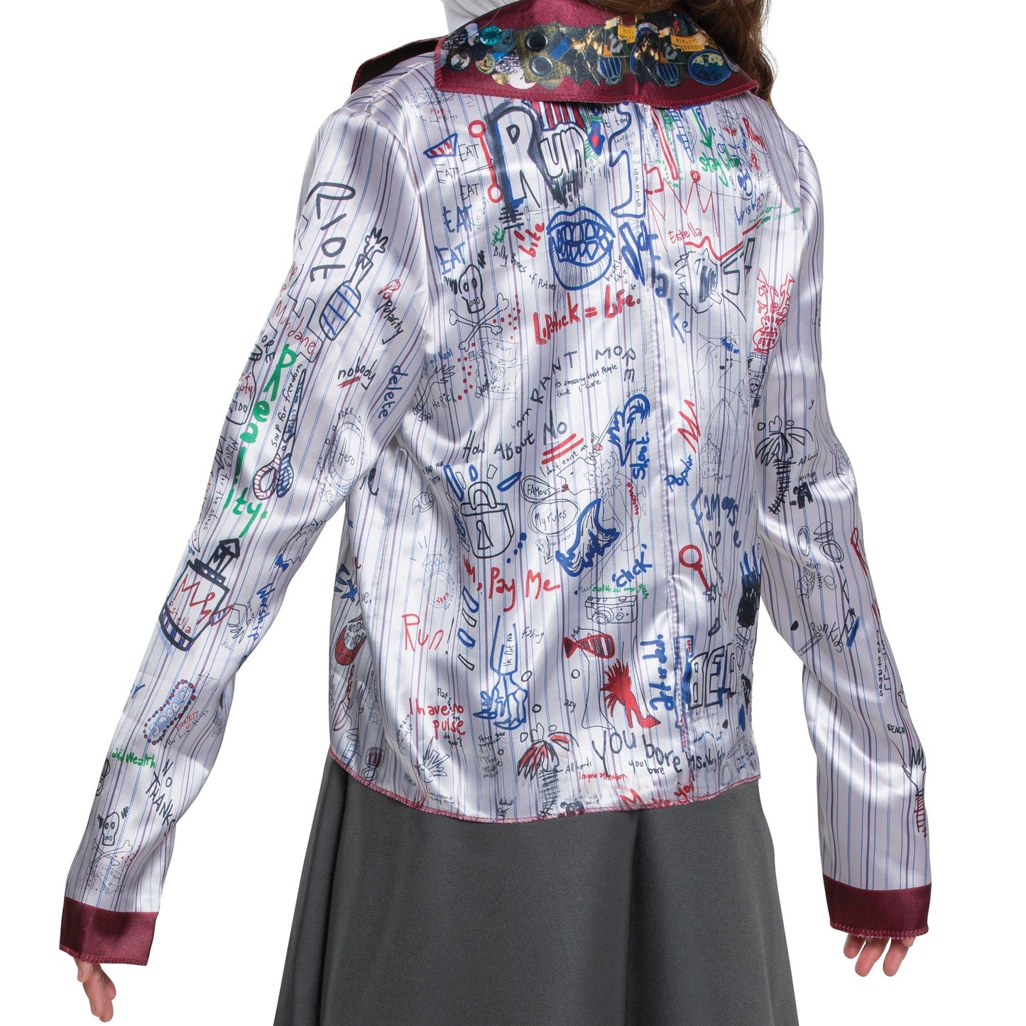 Estella Cruella Costume, Official Disney Estella School Girl Outfit From Cruella Live Action Movie, Girls Size Large (10-12) Mul