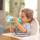 Nuby Thirsty Kids No Spill Sip-It Sport Tritan Travel Cup With Soft Silicone Spout And Hygiene Cover, 12 Oz, Rocket Ship