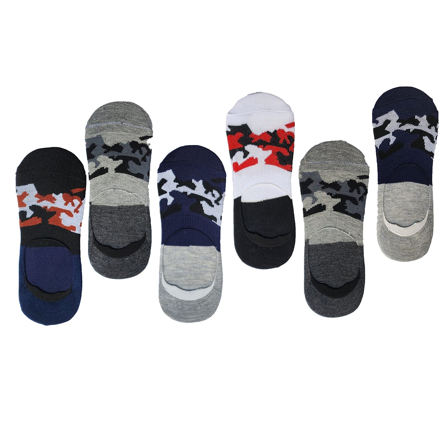 Cotson Men Cotton No Show Invisible Loafer Socks Pack Of 6 D13