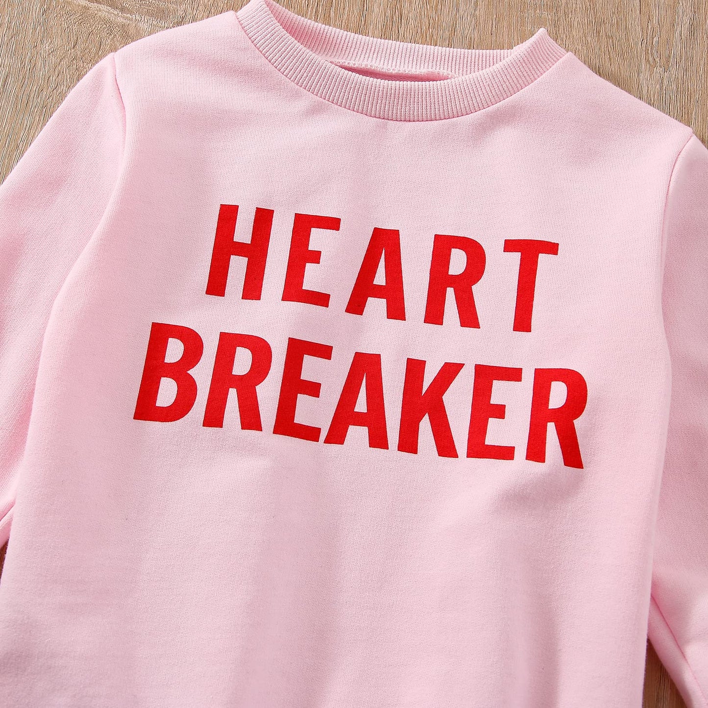 Yingisfitm Toddler Baby Girl Boy Valentines Day Outfit Crewneck Sweatshirt Long Sleeve Shirt Pullover Top Spring Clothes (Pink-H