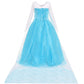 BanKids Princess Costume Birthday Party Dress Up for Little Girls with Wig,Crown,Wand,Gloves Accessories 6-7Years(Q89,130)