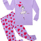 Family Feeling Baby Girls Valentine Day Love Heart Pajamas Long Sleeve Cotton Toddler Kid Pjs 12-18 Monthes