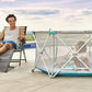 Regalo My Portable Play Yard Deluxe With Removable Pad, Indoor And Outdoor, Bonus Kit, Aqua, 6-Panel