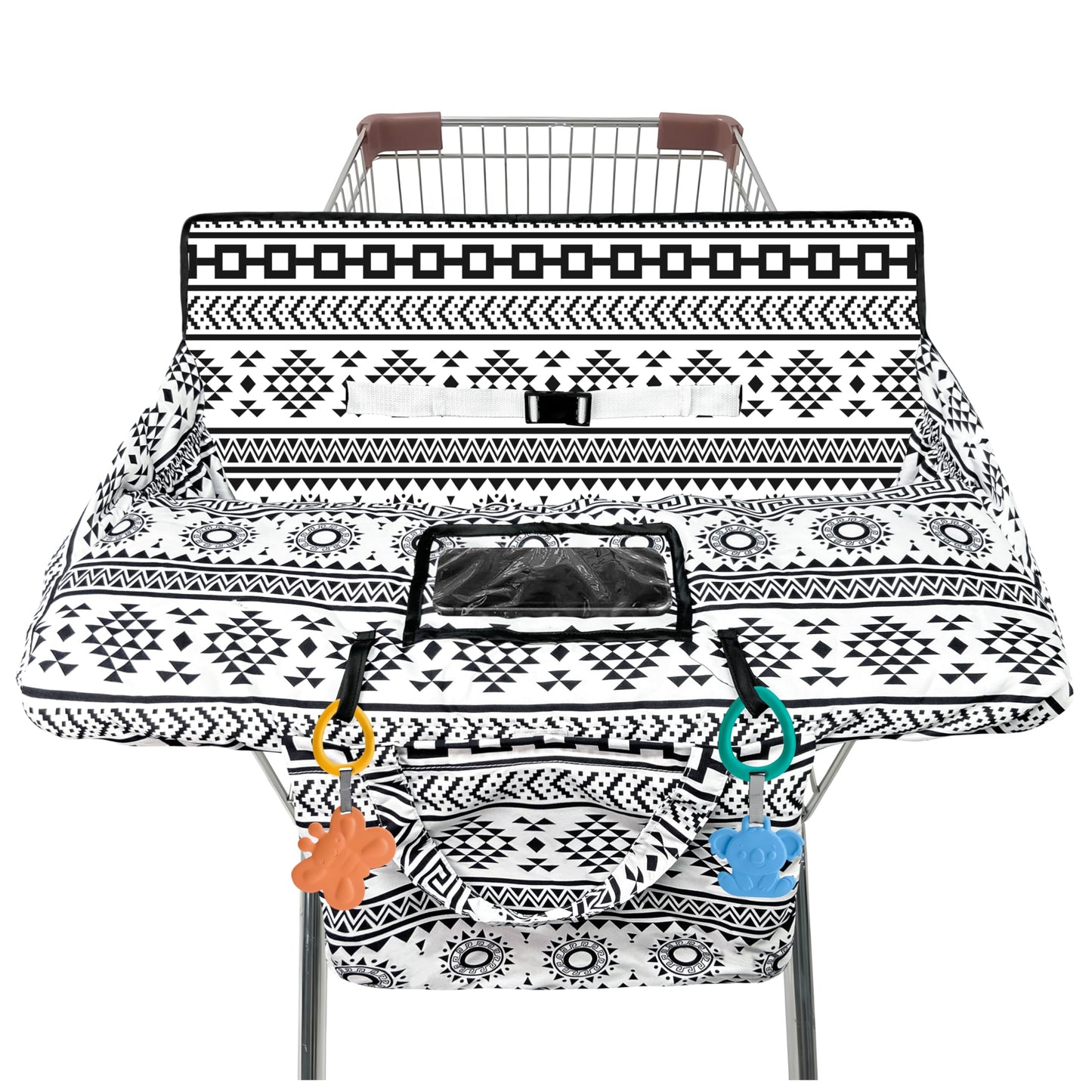 Shopping Cart Cover For Baby,2-In-1 High Chair Cover Soft,Portable, And Machine Washable,Comfortable Cotton Seat Pad With Safety