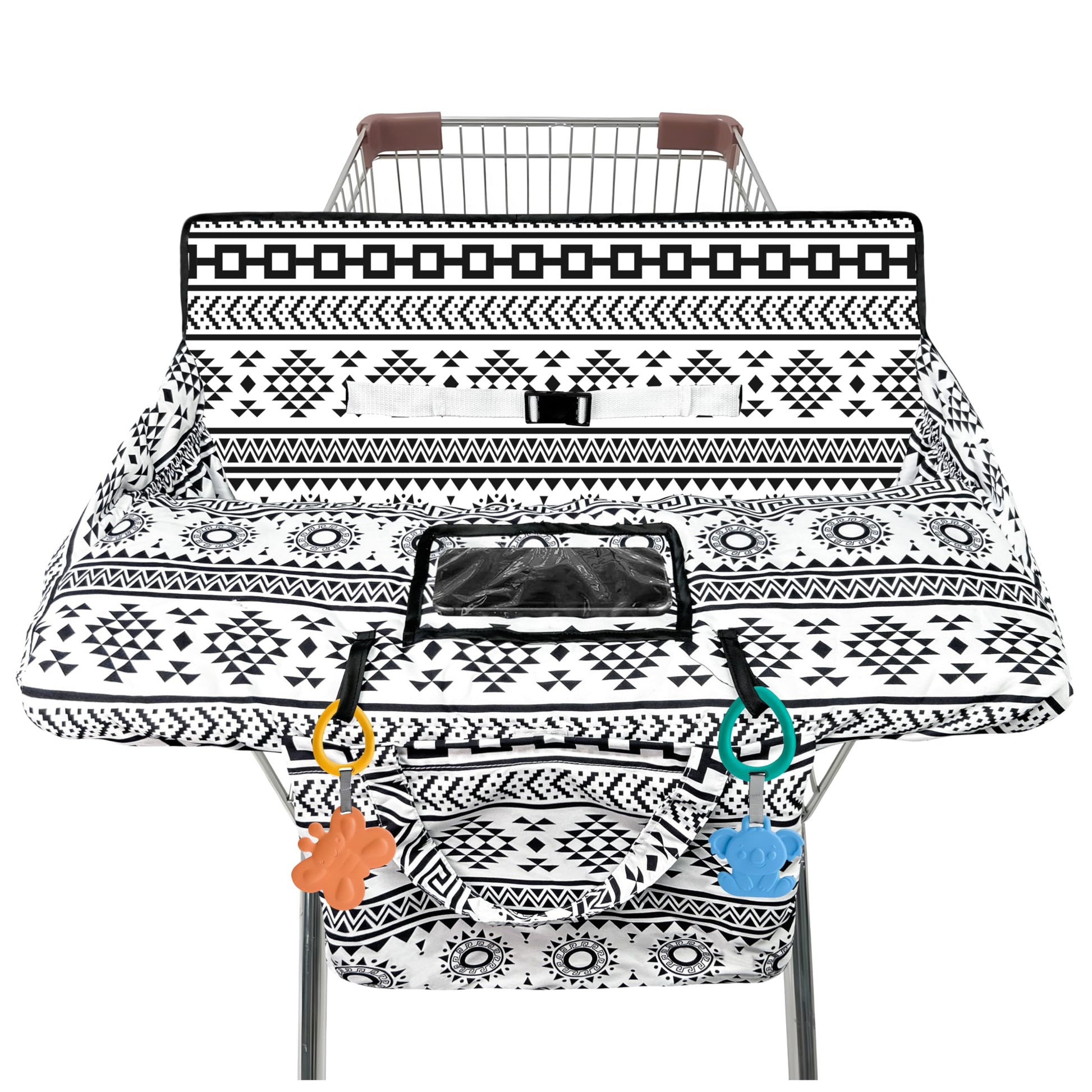 Shopping Cart Cover For Baby,2-In-1 High Chair Cover Soft,Portable, And Machine Washable,Comfortable Cotton Seat Pad With Safety