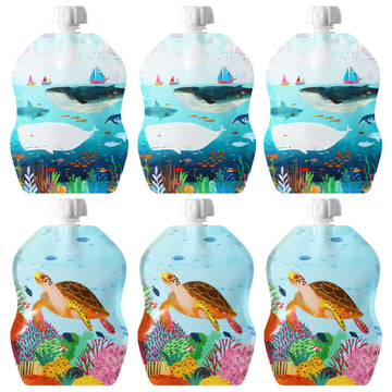 Choomee Reusable Baby Food Storage Pouches, 8 Oz | Ideal For Baby Food, Smoothies And Purees | Secure Double Lock Zipper, Wide B
