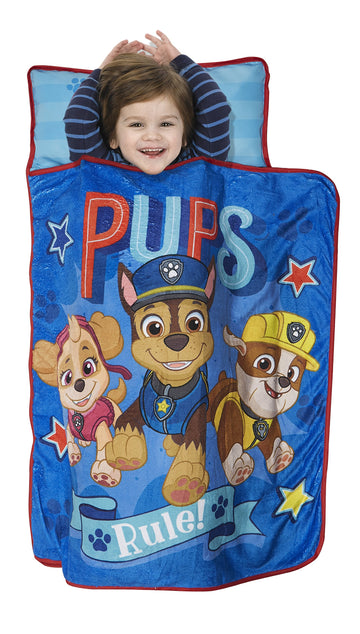 Paw Patrol We'Re A Team Toddler Nap-Mat Set - Includes Pillow And Plush Blanket - Great For Girls Or Boys Napping During Daycare