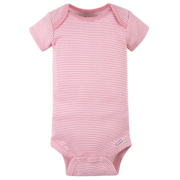 Gerber Baby Girl'S 8-Pack Short Sleeve Onesies Bodysuits, Leopard Pink, 3-6 Months