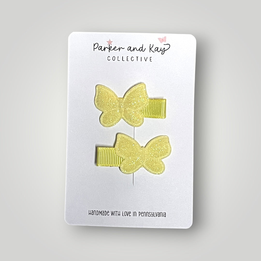 Sparkling Butterfly Clips