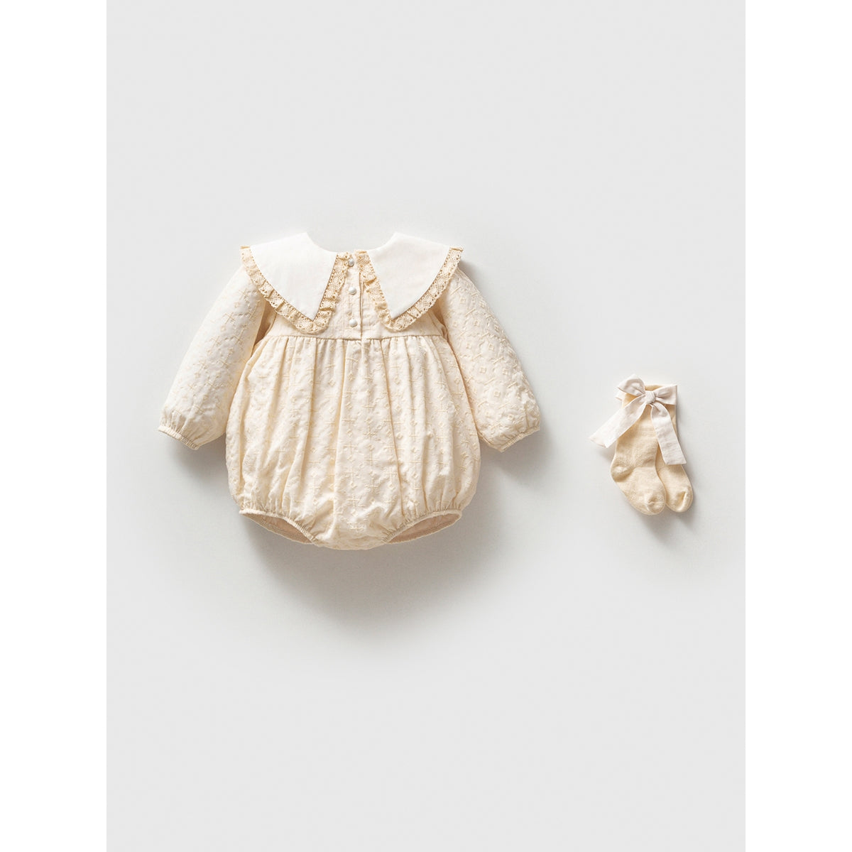 Baby Lace Collar Romper Set | Long Sleeve Elegant One-Piece