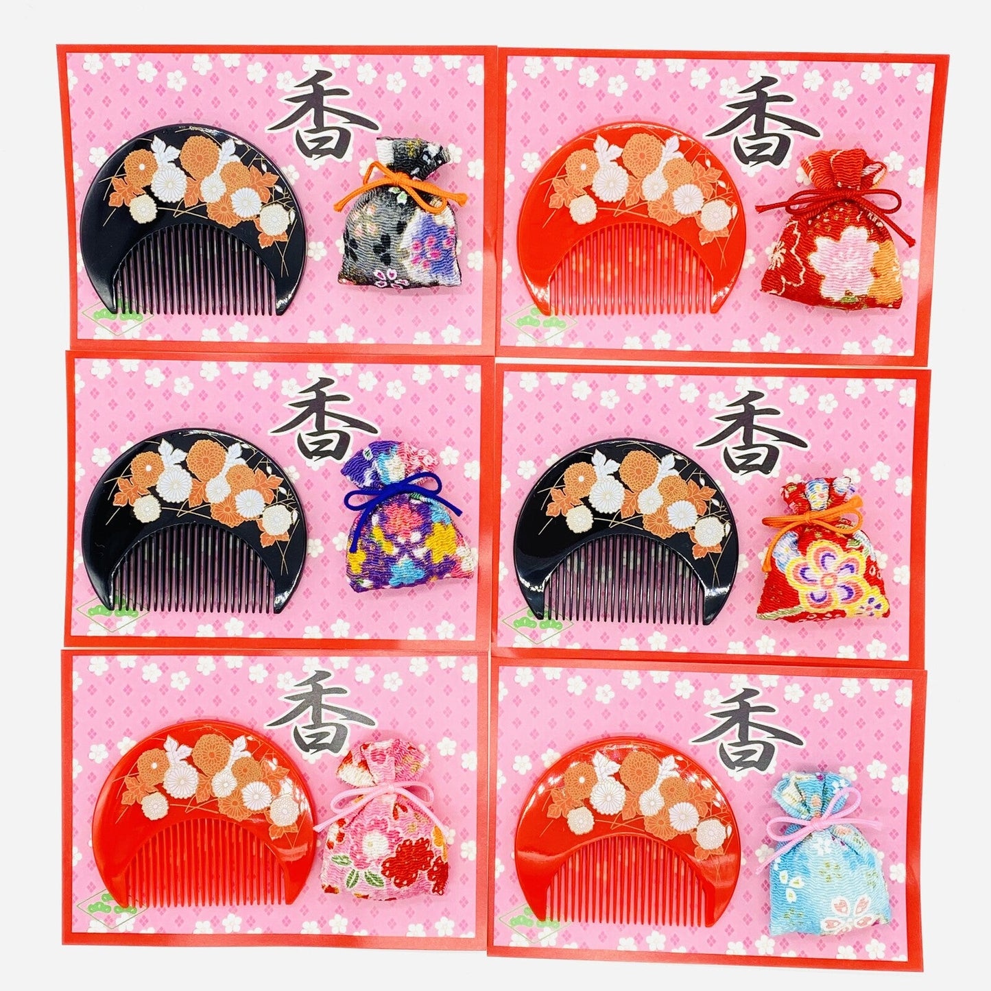 Japanese Comb & Incense Pouch Gift Set