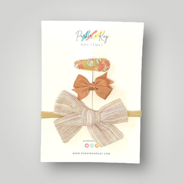 Baby 3-Piece Textured Bow Variety Set