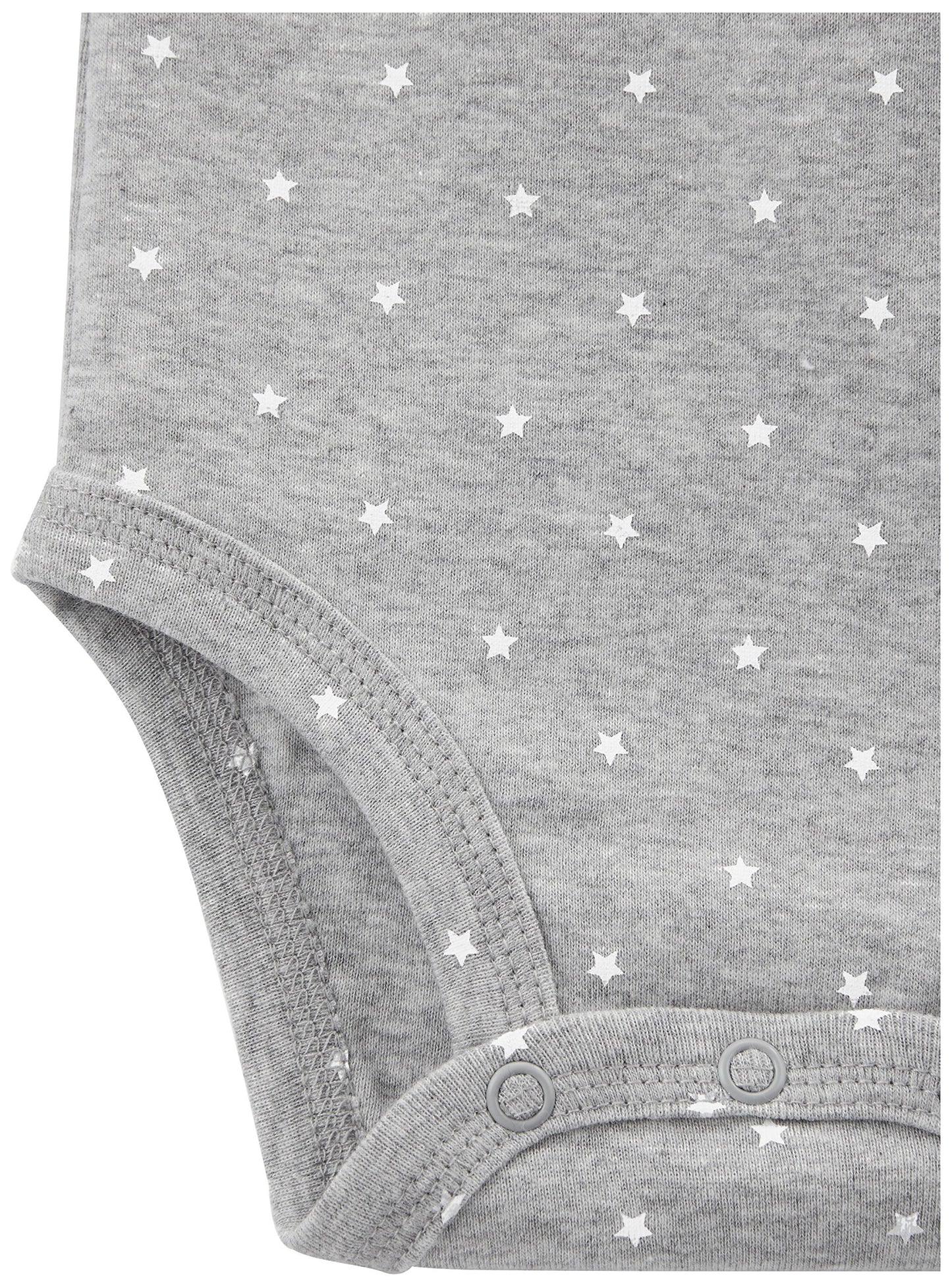 Simple Joys by Carters Unisex Babies Long-Sleeve Bodysuit, Pack of 5, Grey/White, 6-9 Months