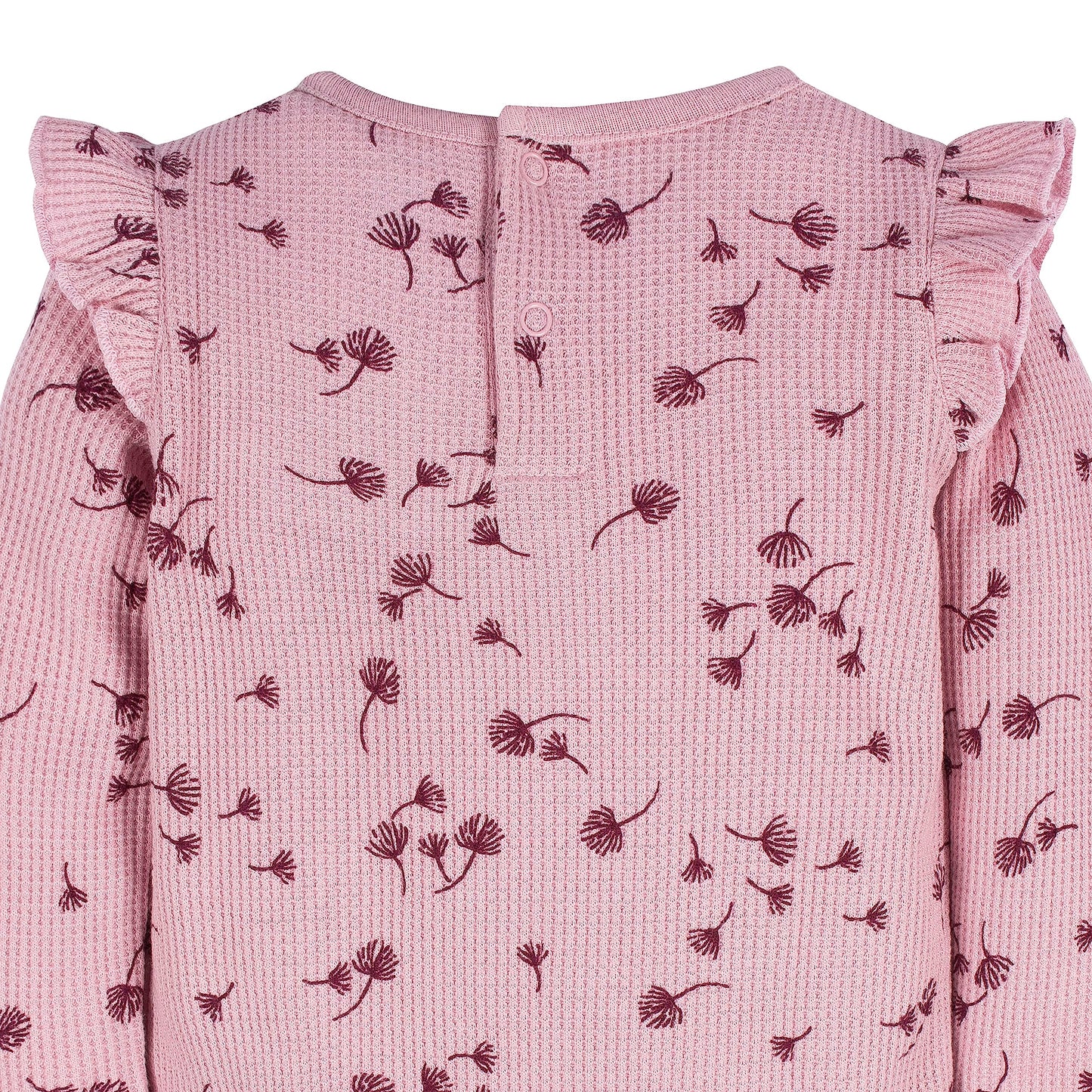 Gerber Baby Girl'S 2-Pack Long Ruffle Sleeve Onesies, Dandelions