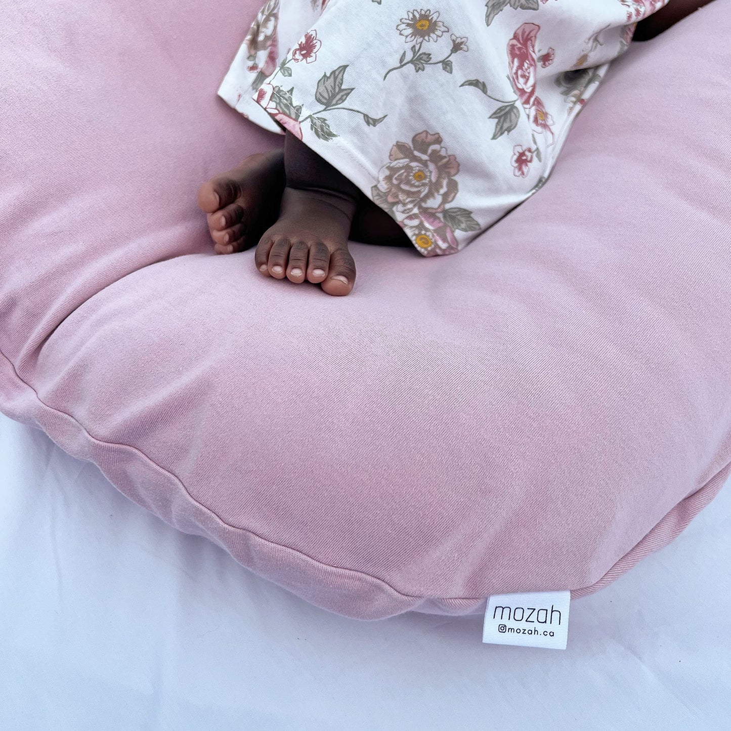 Mozah Baby Lounger Cover For Newborns - Soft Cotton Slipcover Fitting Most Infant Loungers And Baby Nest Loungers (Pale Mauve -