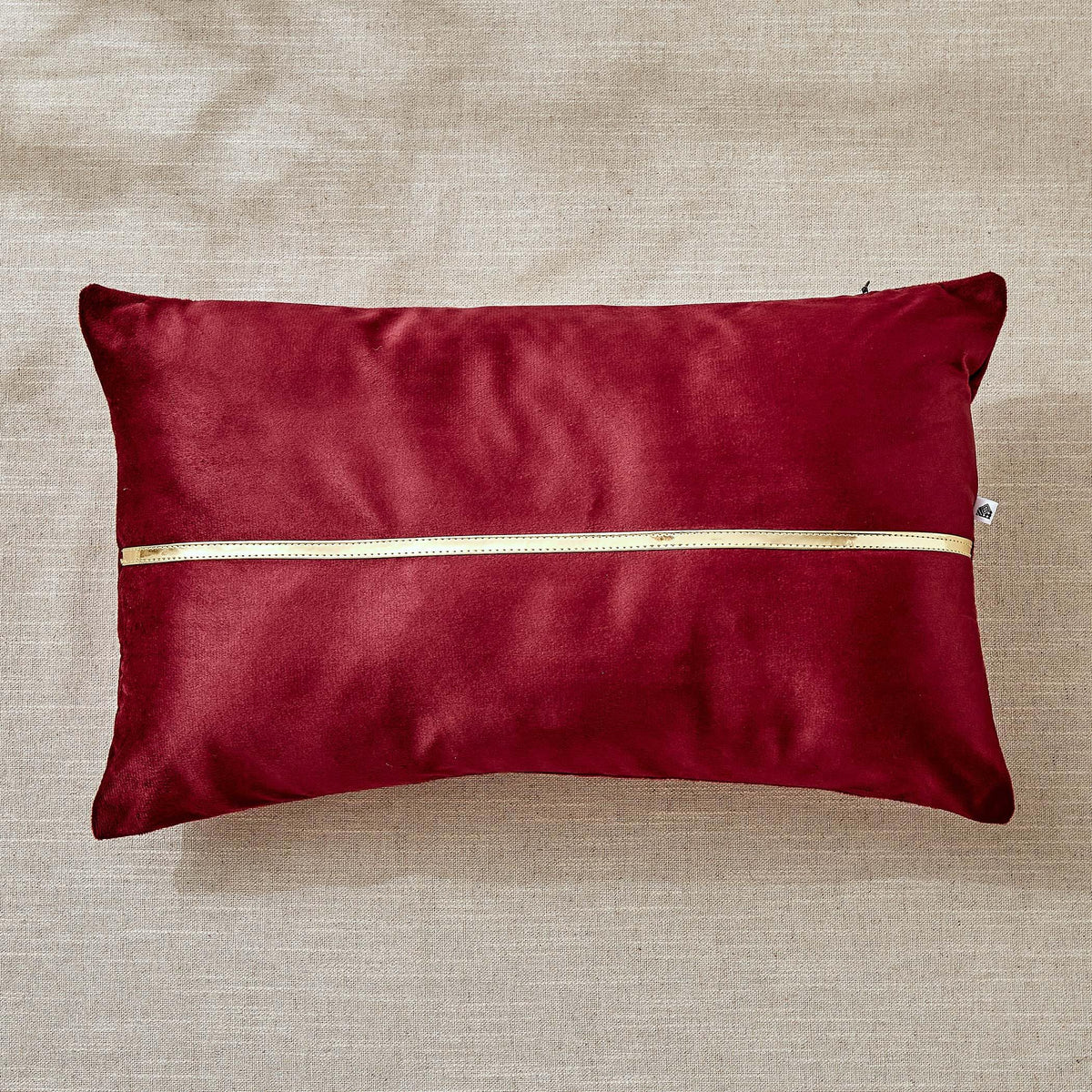 Home Centre Corsica Gleam Lace Applique Filled Cushion  50x30cm