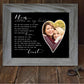Written On My Heart Distressed Gray Memorial Photo Frame For Mom- Sympathy Gift For Loss Of Mom/Mother Memorial Gift
