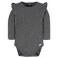 Gerber Baby Girl'S 2-Pack Long Ruffle Sleeve Onesies, Confetti, 6-9 Months