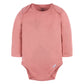 Gerber Unisex Baby Long Sleeve Solid Onesies Multi-Pack Interlock 180 Gsm, Pink