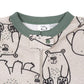 Gerber Baby Boys' Toddler 2-Pack Footed Pajamas, Bear Green Stripes White, 3T