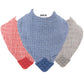 Nuby Reversible 100% Natural Cotton Muslin 3 Piece Teething Bib, Grey/Red/Blue, Arrows/Red Stripes/Elephants