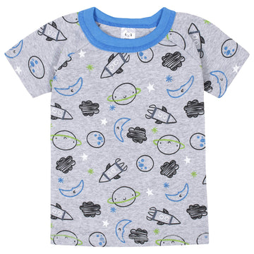 Gerberbaby Boystoddler Snug Fit 4-Piece Pajama Setspace Blue18 Months