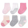 Fruit Of The Loom Baby 6-Pack All Weather Crew-Length Socks, Mesh & Thermal Stretch - Unisex, Girls, Boys (12-24 Months, Pink)