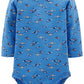 Simple Joys By Carter'S Baby Boys' 5-Pack Long-Sleeve Bodysuit, Blue/Grey/White, 6-9 Months