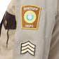 Kids Brown Sheriff Costume Boys, Child State Trooper Police Office Uniform Halloween Outfit 2X-Large