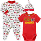 Nfl Baby Boy Pack Footie Registry Gift 3 Piece Bodysuit Sleep N Play And Cap Set, Team Color, 0-3 Months Us