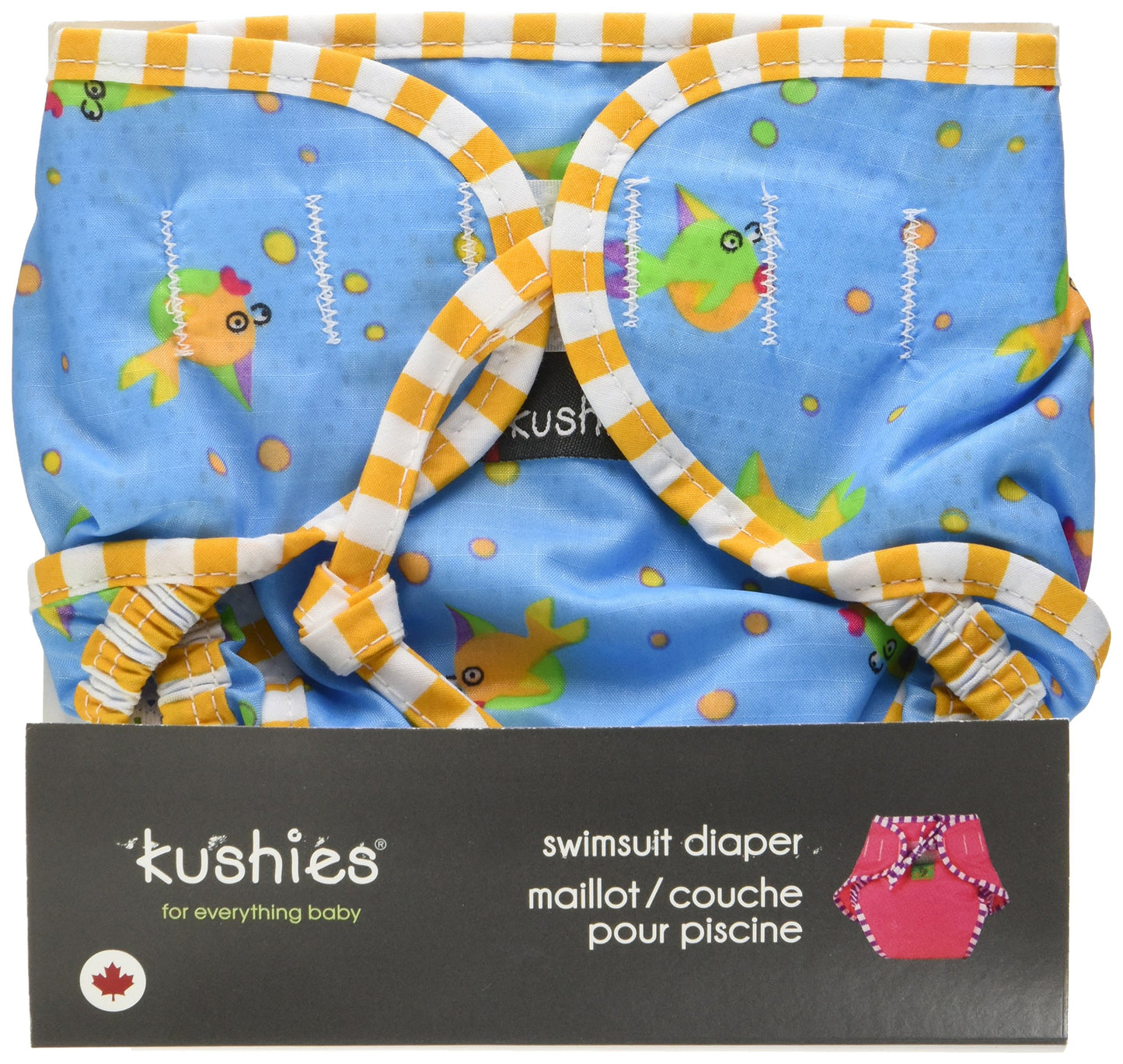 Kushies Baby Unisex Swim Diaper, Goldfish Print, Small