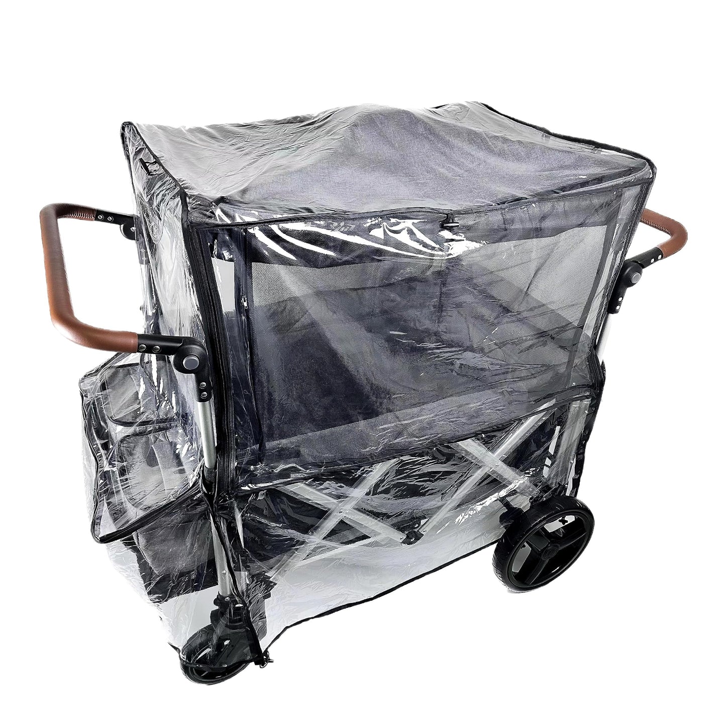 Big Size Rain Cover For Stroller, Mosquito Net For Trolley Cart, 2In1 Big Cover With Window For Picnic Camping Wagon Stroller Wa