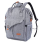 NeoTech Care Diaper Bag Backpack for Baby Girl/Boy, Wide Opening, Multifunction Organizing Pockets (Gray)