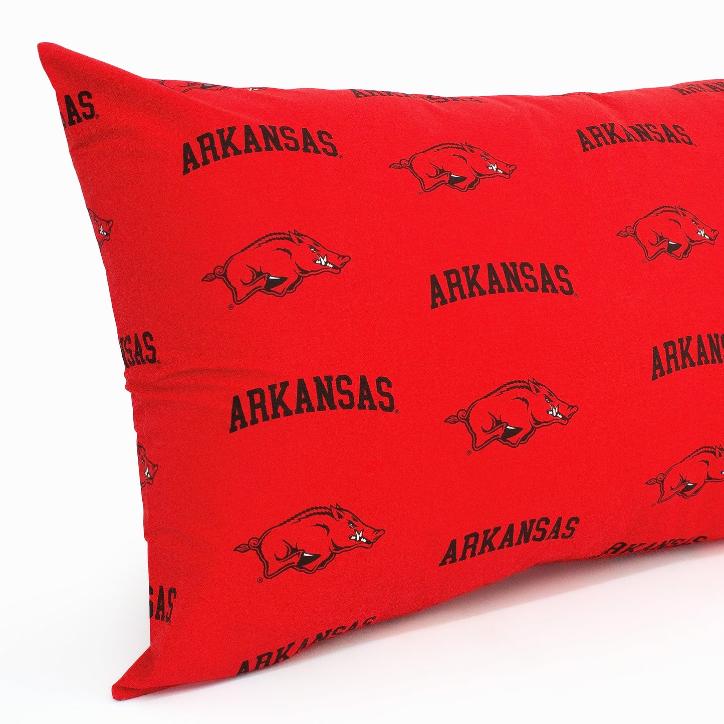 College Covers Everything Comfy Arkansas Razorbacks Pillowcase, Body Pillow, 20' X 60', Includes 1 Pillowcase