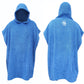 Kids Swimming Robe Surf Beach Poncho In 100% Cotton Hooded Towel W Adjustable Sleeves (Blue, Child)
