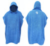 Kids Swimming Robe Surf Beach Poncho In 100% Cotton Hooded Towel W Adjustable Sleeves (Blue, Child)