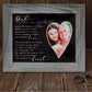 Written On My Heart Distressed Gray Memorial Photo Frame For Dad- Sympathy Gift For Loss - Made In Usa Of Dad/Dad Memorial Gift