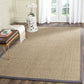 Safavieh Natural Fiber Collection 10 Square Dark Grey Nf114Q Border Basketweave Seagrass Area Rug