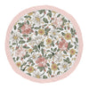 Sweet Jojo Designs Vintage Floral Girl Baby Playmat Tummy Time Infant Play Mat - Blush Pink, Yellow, And Green Boho Shabby Chic