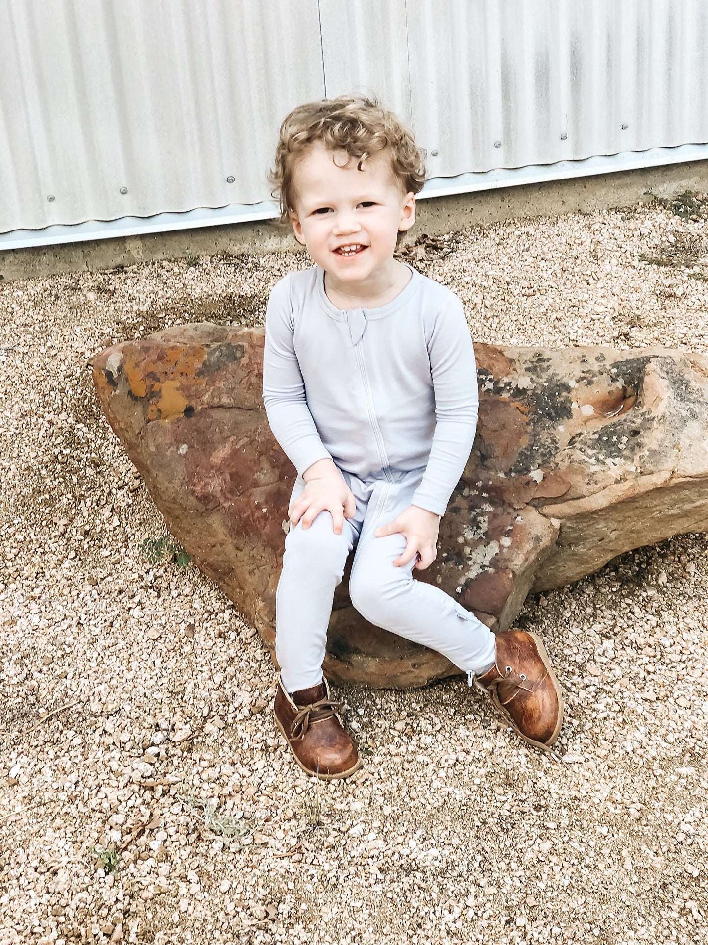 Kyte Baby Soft Bamboo Rayon Rompers, Zipper Closure, 0-24 Months (12-18 Months, Storm)