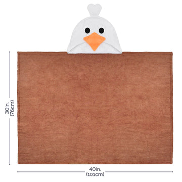 Natemia Baby Hooded Towel - Premium Ultra Soft Baby Bath Towel With Animal Design - Rayon From Bamboo Hooded Baby Towels For New