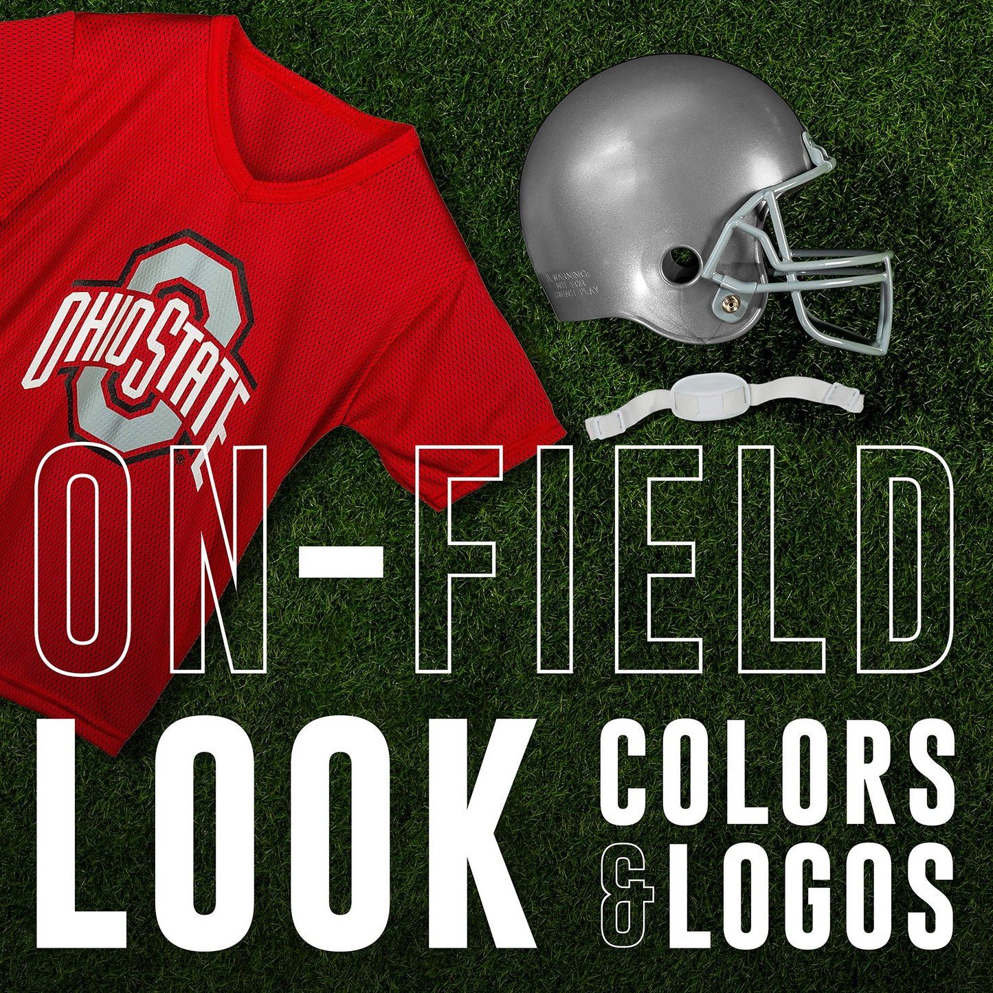 Franklin Sports Ohio State Buckeyes Kids College Football Uniform Set - Ncaa Youth Football Uniform Costume - Helmet, Jersey, Ch